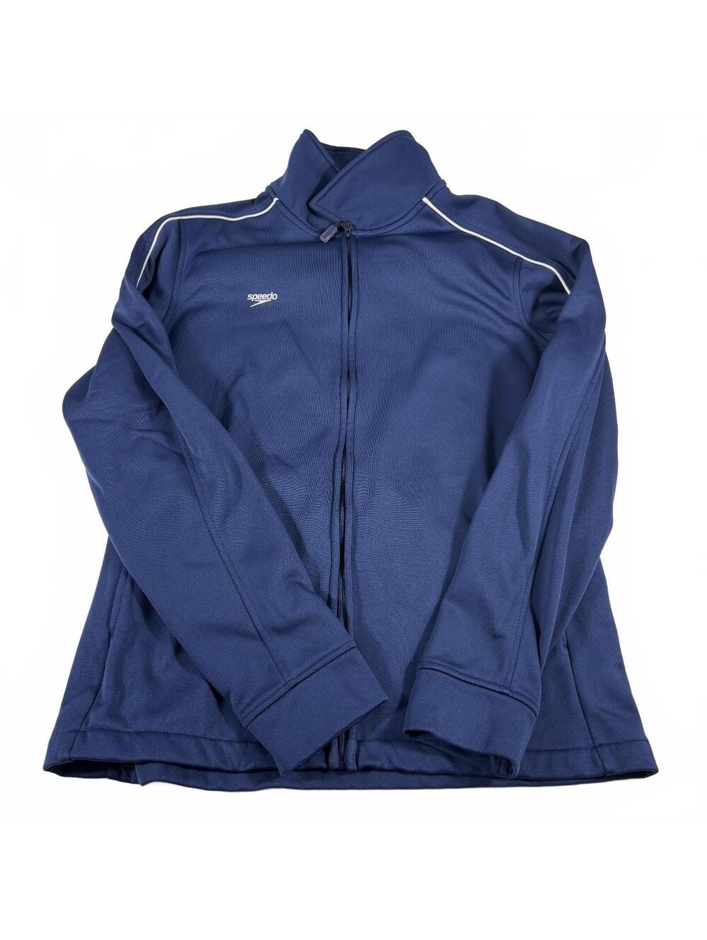 Speedo Unisex Adult Navy Blue Full Zip High Collar Track Jacket L